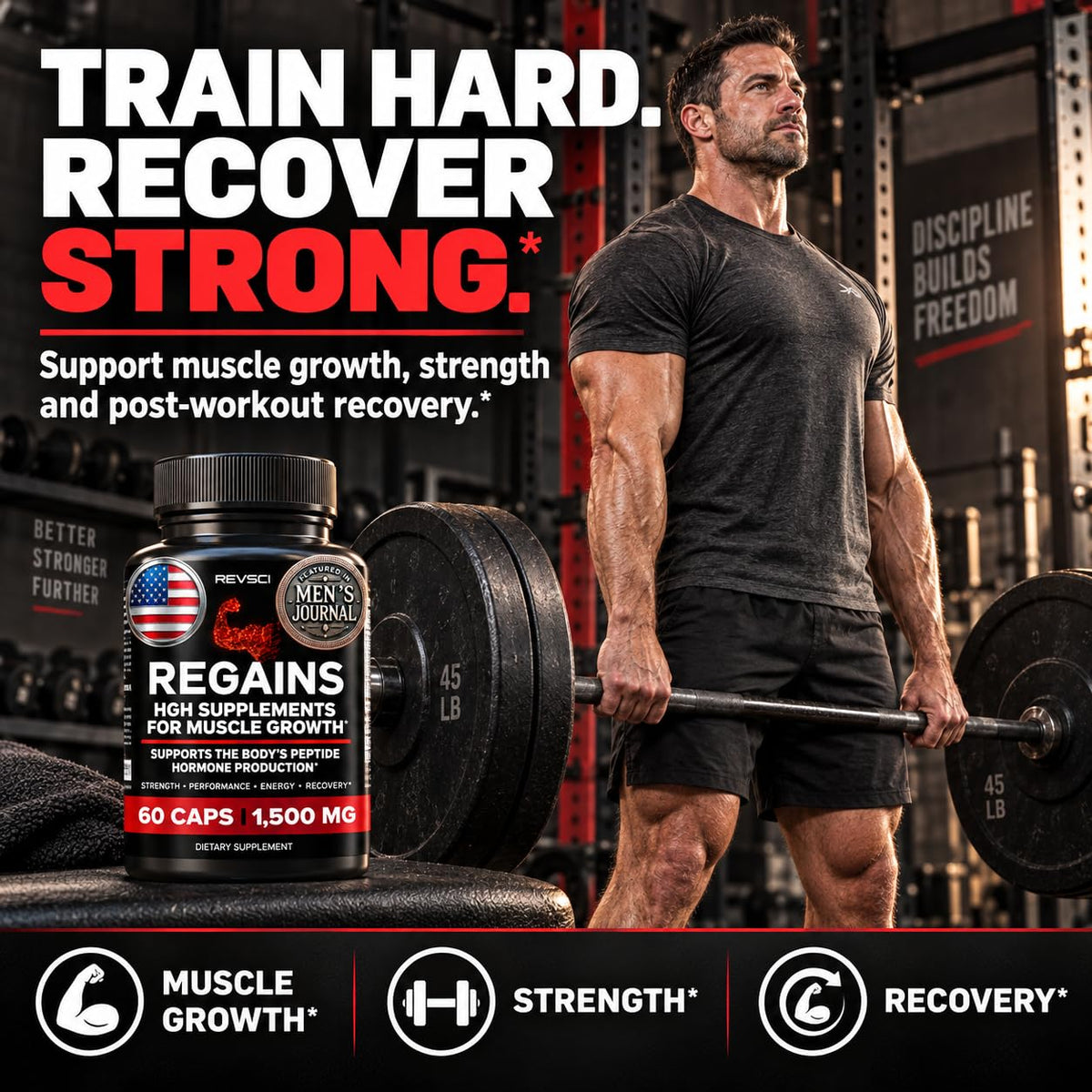 Revolution Science HGH Supplements for Men & Women - Regains Natural