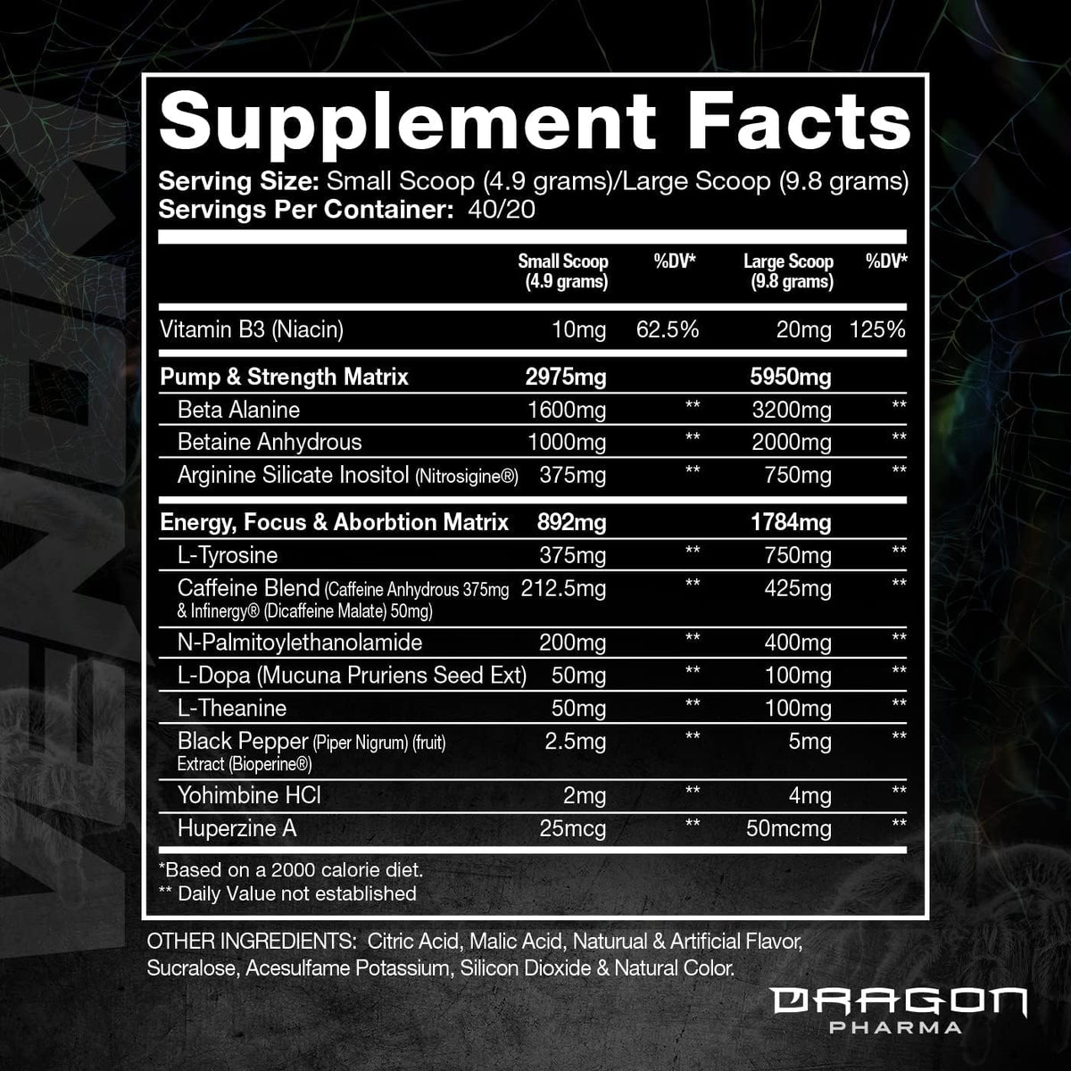 DRAGON PHARMA Venom Extreme Potency Pre-Workout