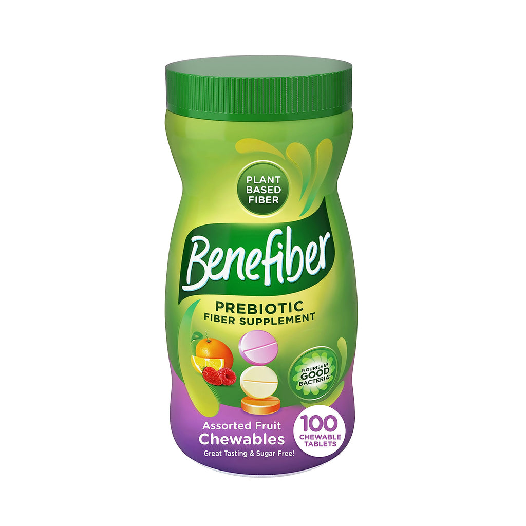 Benefiber Chewable Prebiotic Fiber Tablets Assorted Fruit - 100 Count