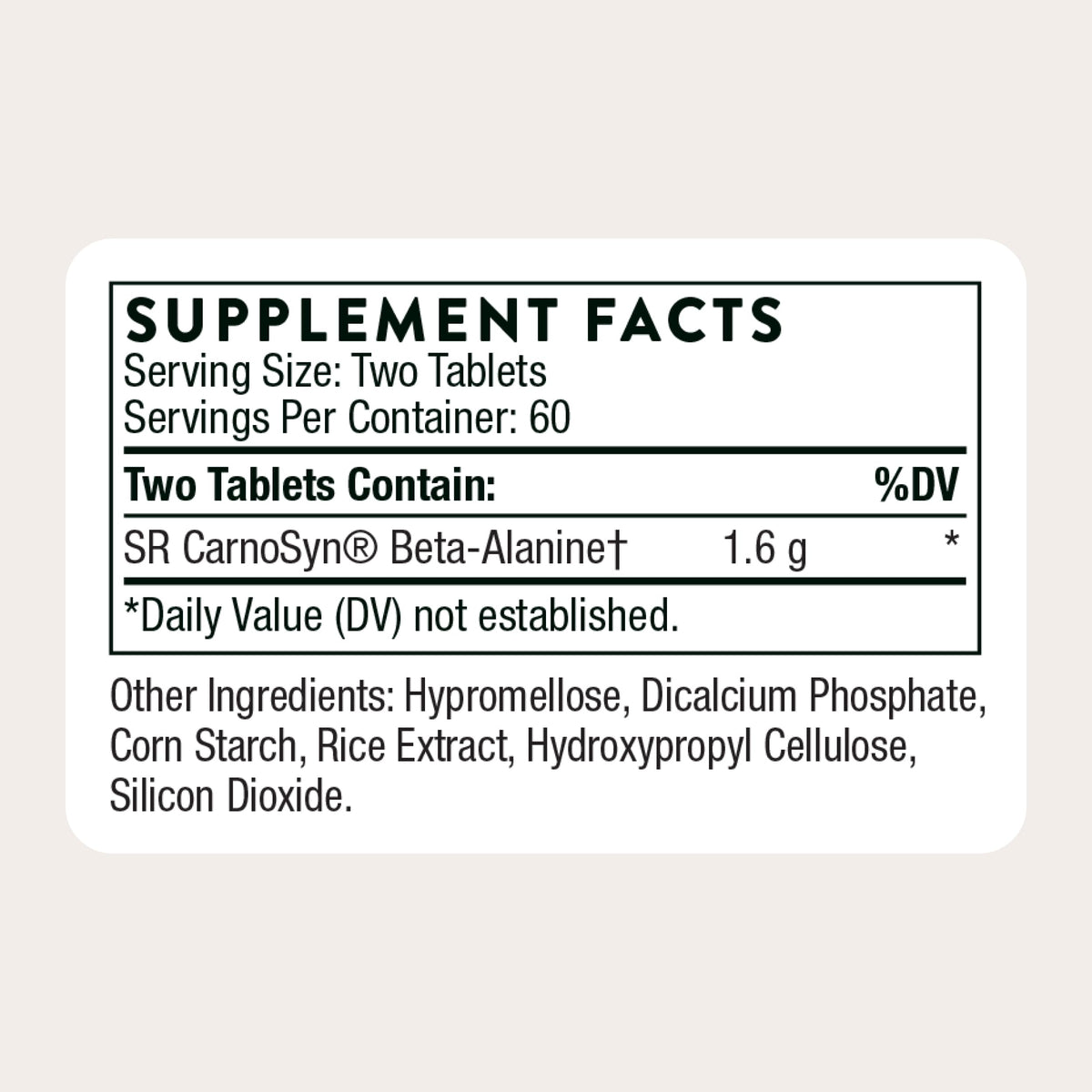 THORNE Beta Alanine-SR Sustained Release - 120 Tablets - image 5