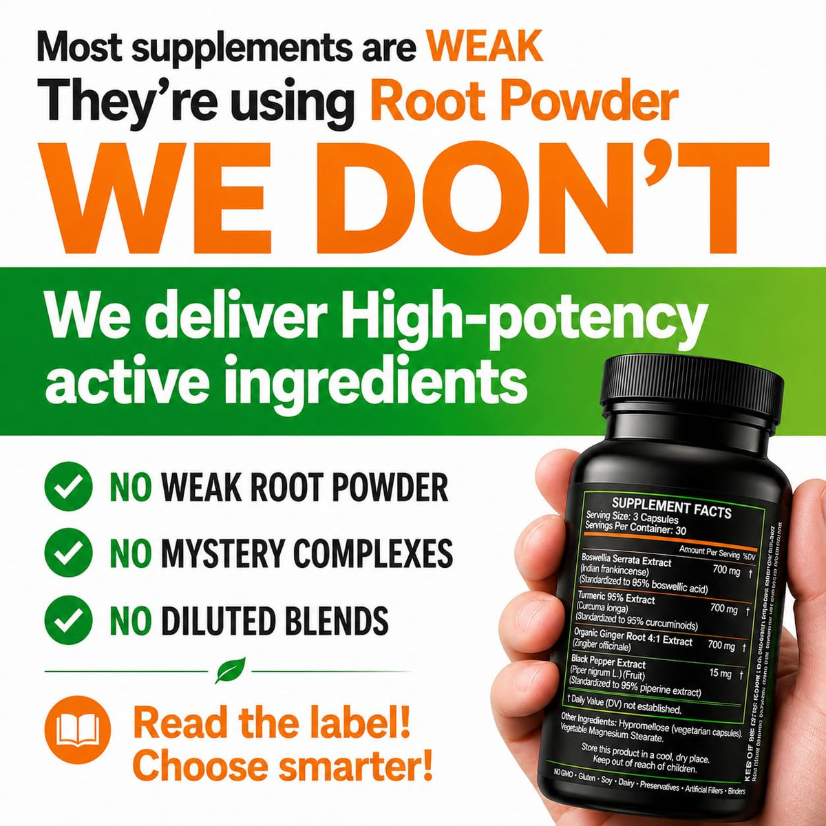 HCL Herbal Code Labs Boswellia Curcumin Ginger Mobility Support - 90 Capsules - image 3