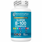 LIQUIDPACKPRO Super B-100 Complex Vitamin B Tablets - 100 Count