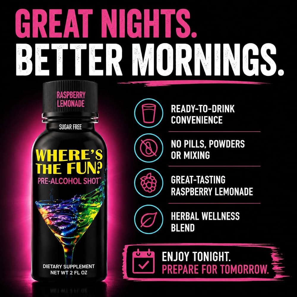 WTF Where's The Fun Pre Alcohol Shot Herbal Blend - 2 fl oz (4 Pack) - image 2