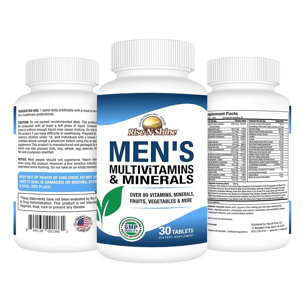 Rise-N-Shine Men's Multivitamin with Zinc & Minerals - 30 Tablets - image 2