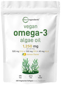 Micro Ingredients Vegan Omega 3 Algae Oil - 240 Softgels