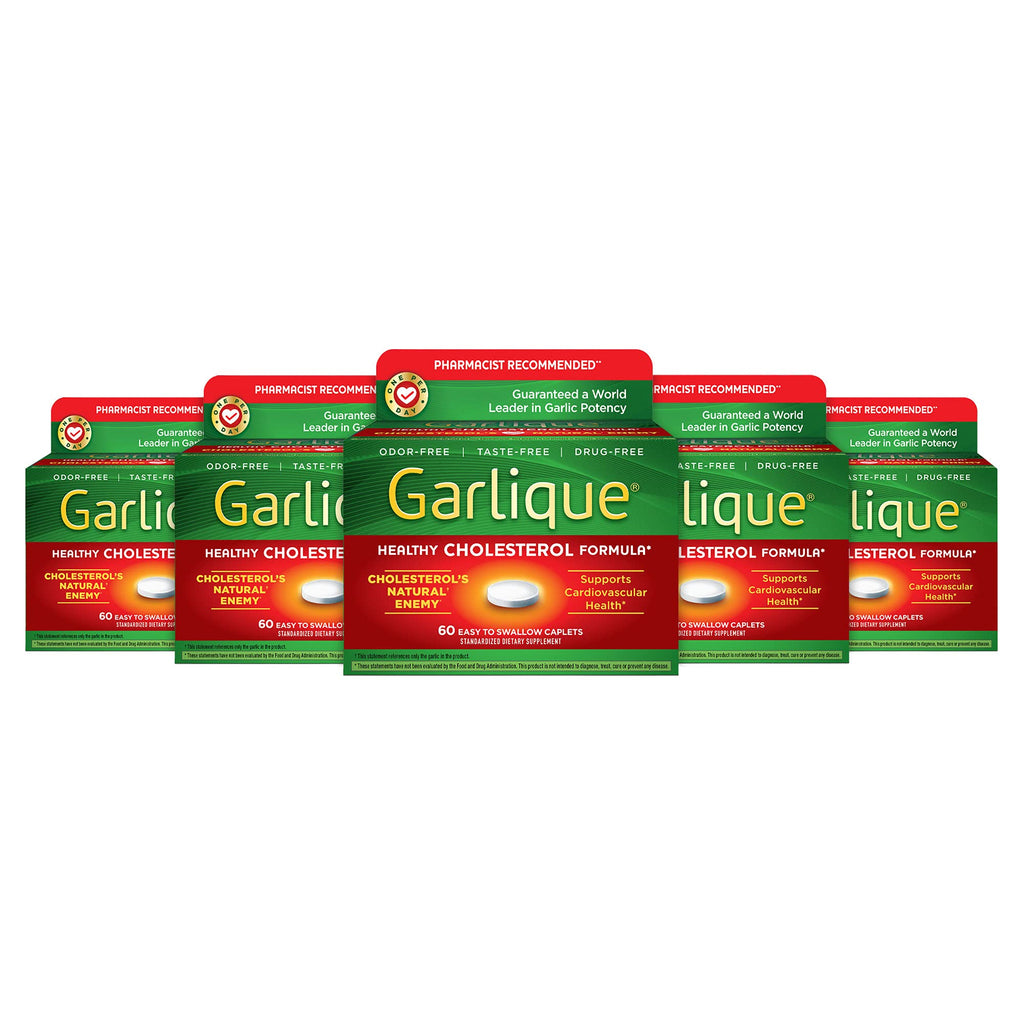Garlique Healthy Cholesterol Formula with Allicin - 5 Pack