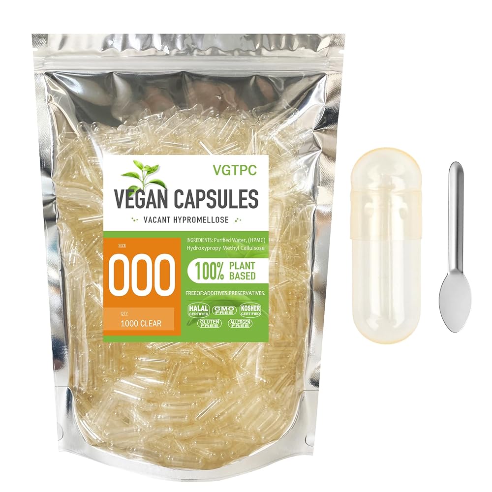 VGTPC Size 000 Empty Vegetarian Capsules
