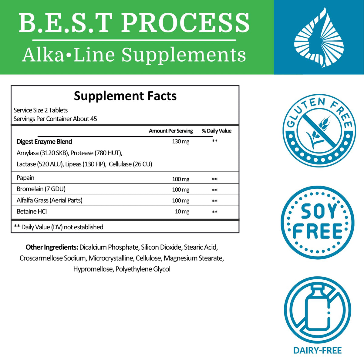 Morter SuperDigest - 7 Plant-Based Digestive Enzymes with Bromelain