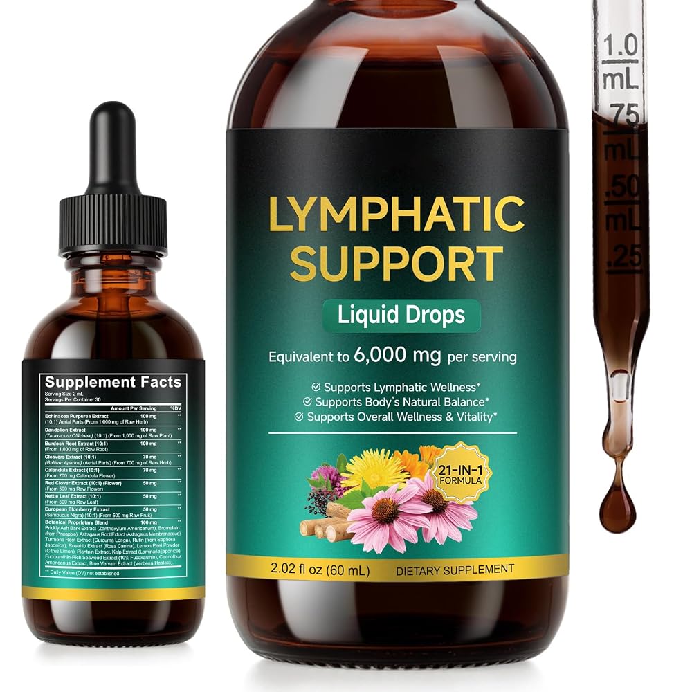 Tooffi Lymphatic Drainage Drops 21-in-1 Immune Support - 2 fl oz