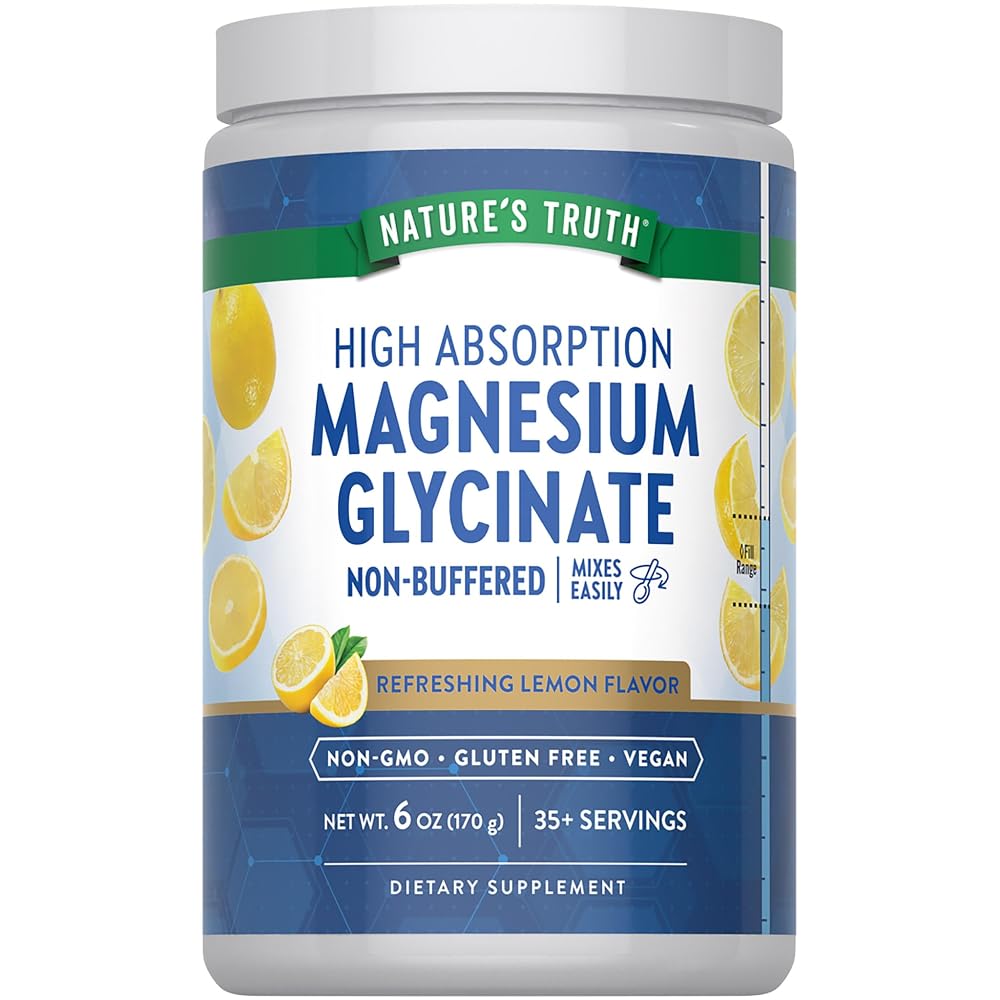 Nature's Truth Magnesium Glycinate Powder Lemon - 6 oz
