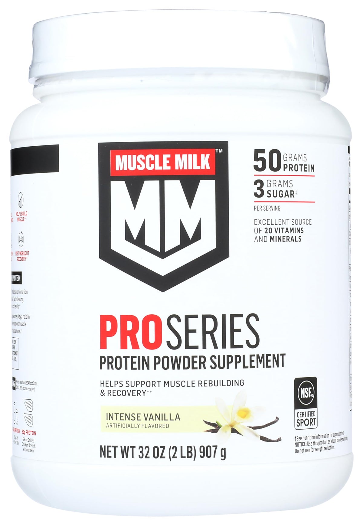 Muscle Milk Pro Series Whey Protein Powder Intense Vanilla - 2 Pounds