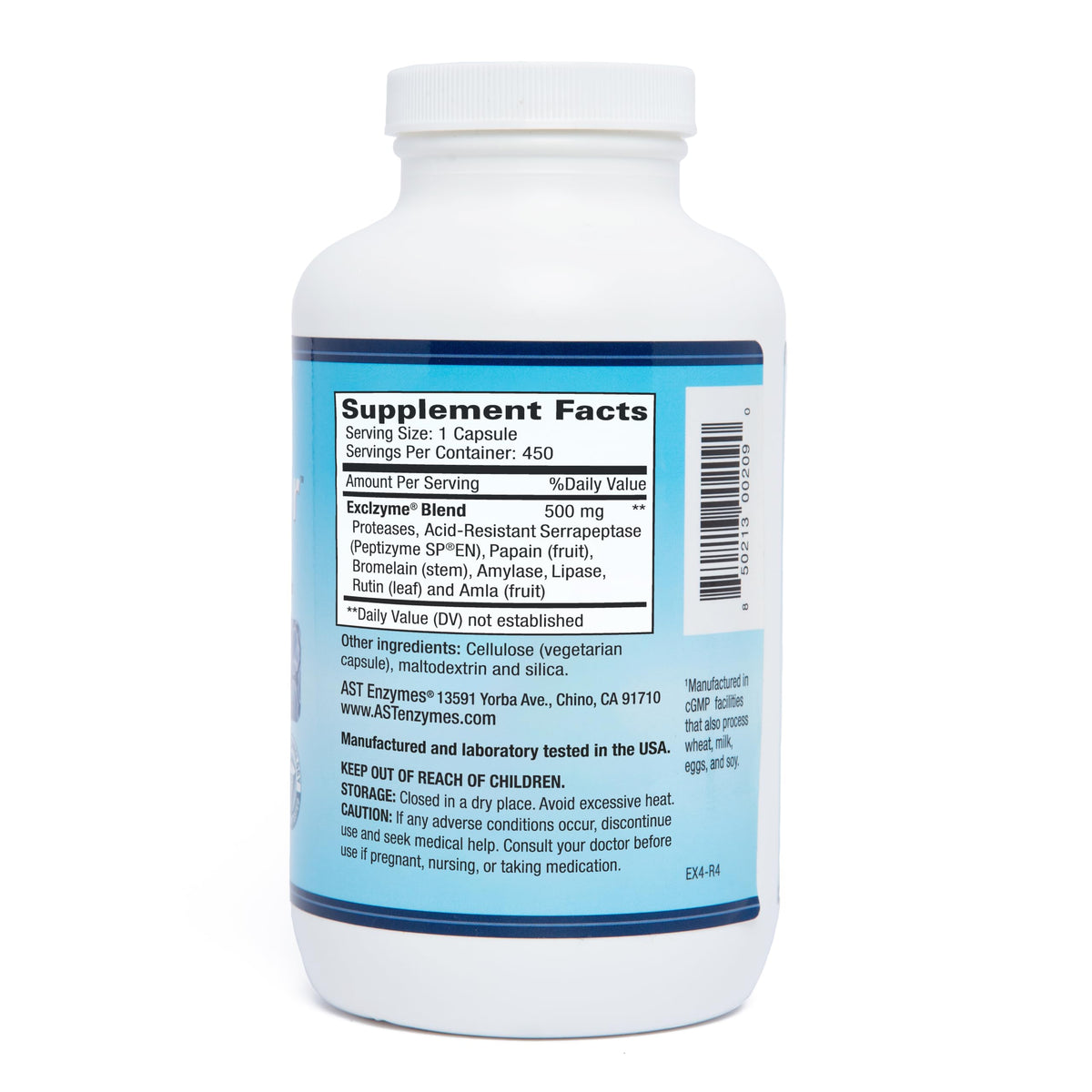 AST Enzymes Excellacor-450 Systemic Enzyme Supplement - 450 Vegetarian Capsules - image 3