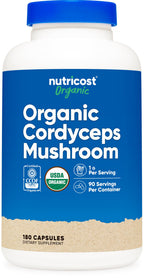 Nutricost Organic Cordyceps Mushroom Capsules 1100mg - Certified CCOF