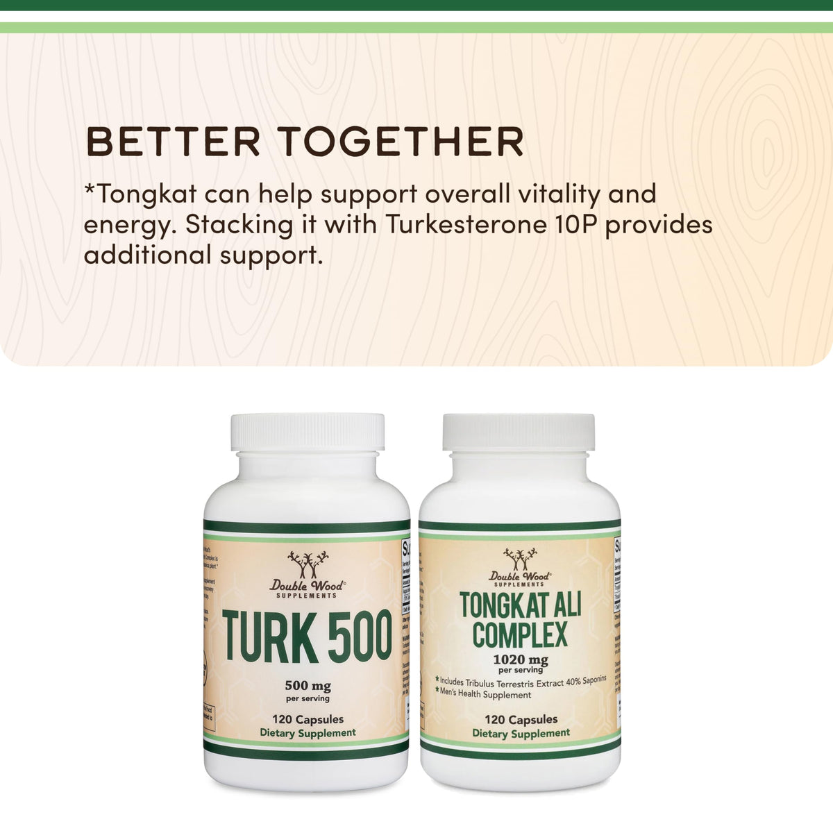 Double Wood Supplements Turkesterone 500mg Strength + Recovery - 120 Capsules - image 7