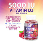 Health Nutrition Naturals Vitamin D3 Gummies 5000 IU (125 mcg)