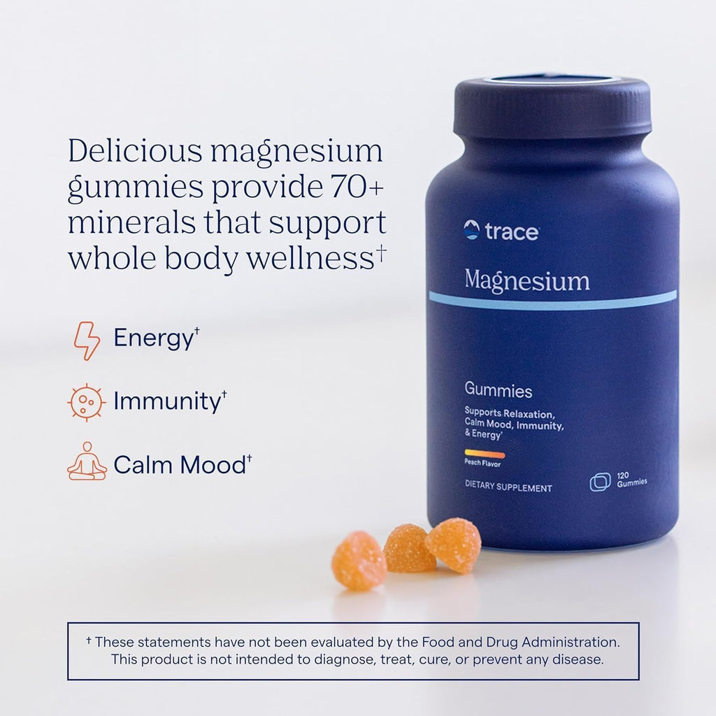Trace Minerals Magnesium Gummies Peach - 120 Count - image 4