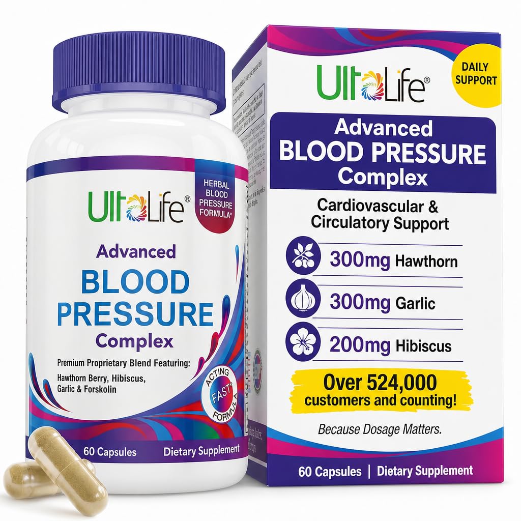 ULTALIFE Advanced Blood Pressure Supplement - 60 Vegetable Capsules
