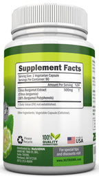 NutriONN Citrus Bergamot 500 mg - 90 Vegetarian Capsules - image 2