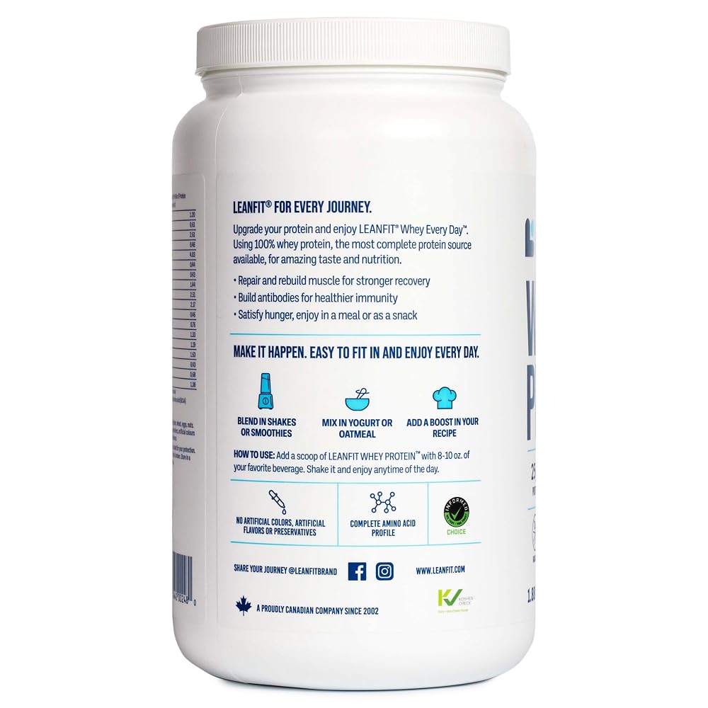 LeanFit WHEY Protein Cookies & Cream Powder - 26 Servings - image 2