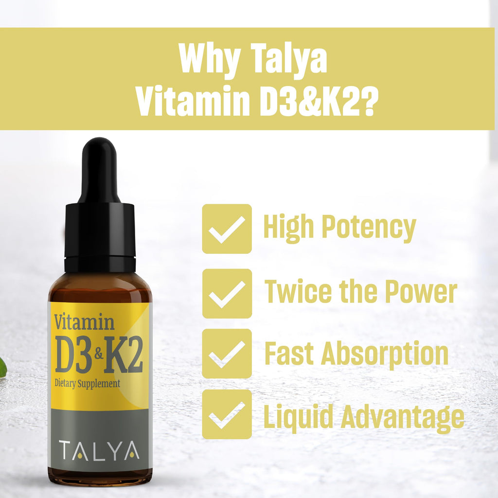 TALYA Vitamin D3 & K2 Liquid Drops - 60 Servings - image 6