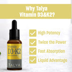 TALYA Vitamin D3 & K2 Liquid Drops - 60 Servings - image 6