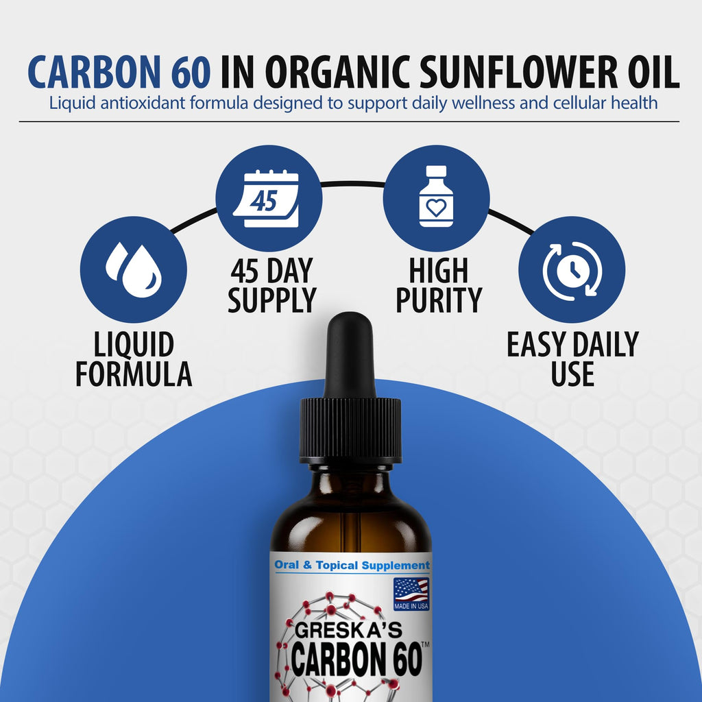 Greska's Carbon-60 Carbon 60 in Organic Sunflower Oil