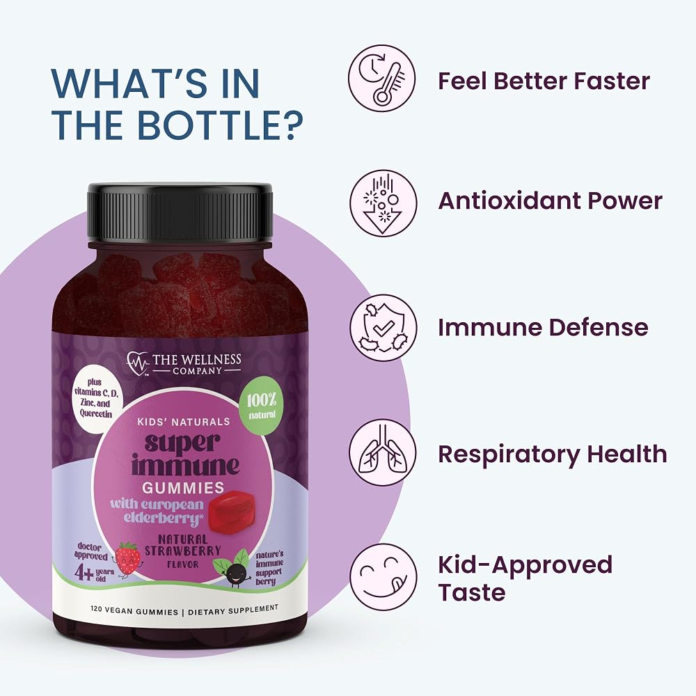 The Wellness Company Super Immune Elderberry Gummies with Zinc & Vitamin C - image 5