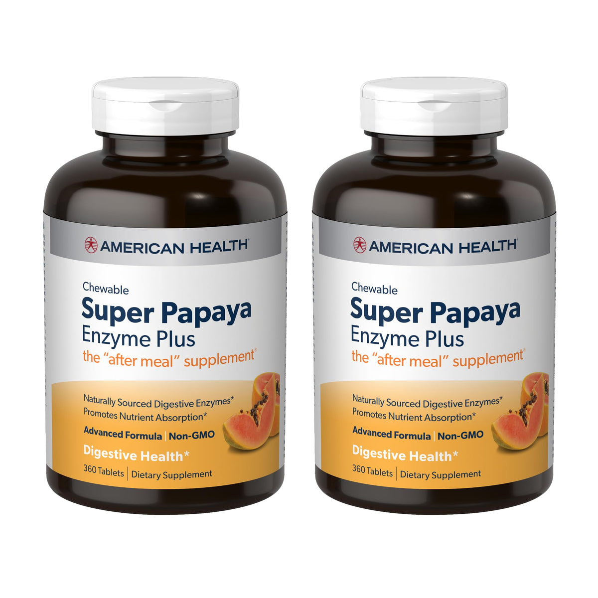 American Health Super Papaya Enzyme Plus - 360 Tablets