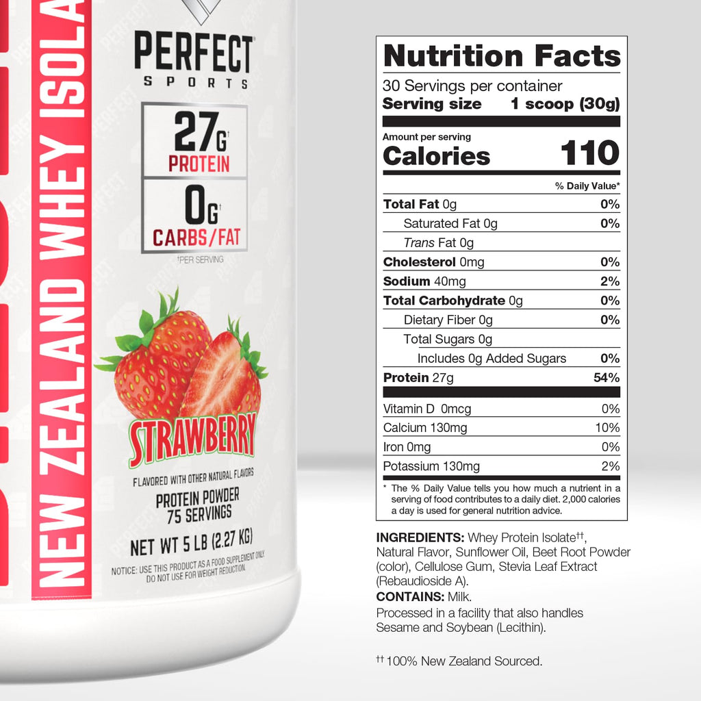 PERFECT SPORTS Diesel Whey Protein Isolate, Strawberry - 5 lb - image 2