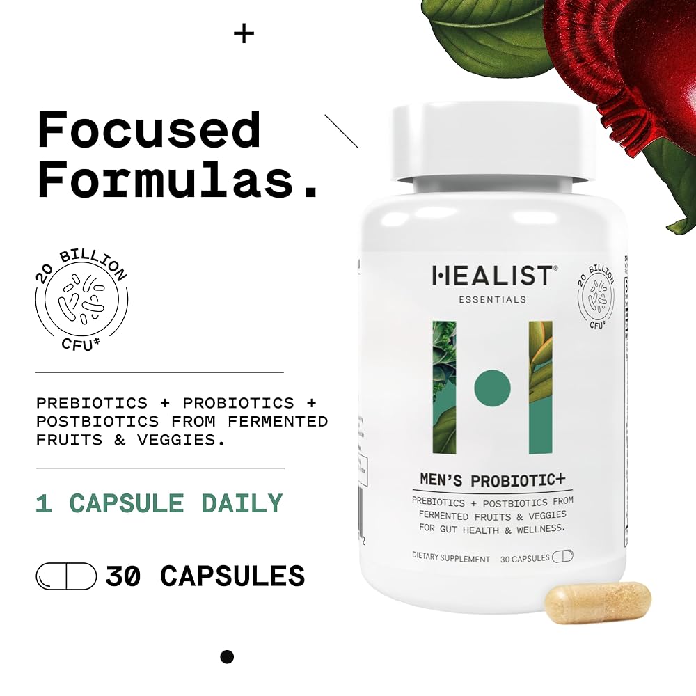 Healist Advanced Naturals Probiotics for Men - 30 Vegan Capsules - image 2