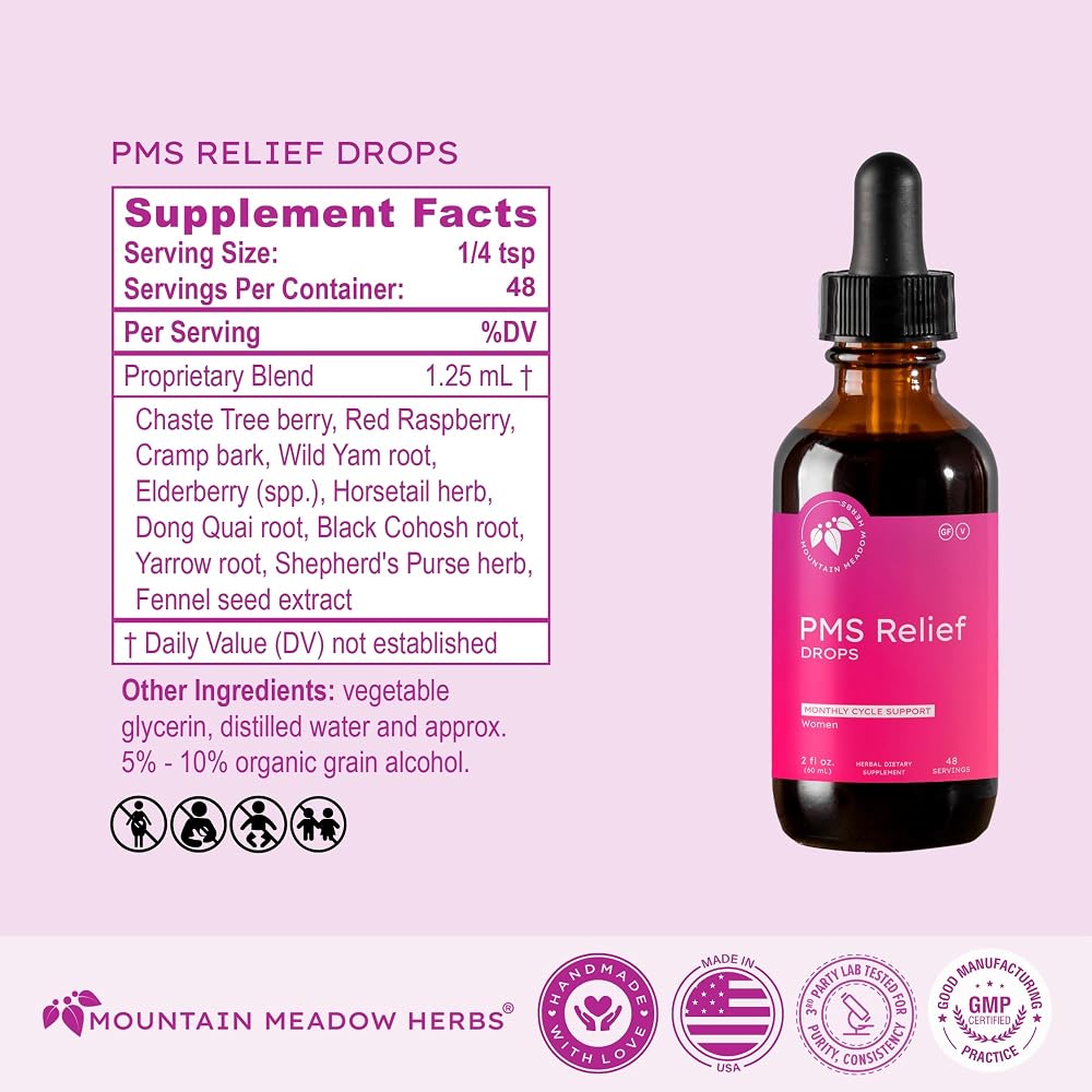 Mountain Meadow Herbs PMS Relief Drops Liquid Herbal Supplement - 2 oz - image 4