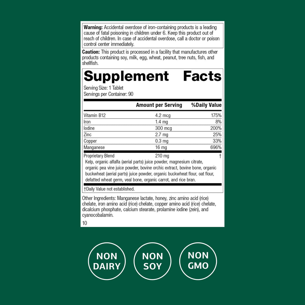 Standard Process Trace Minerals-B12 Supplement - 90 Tablets - image 2