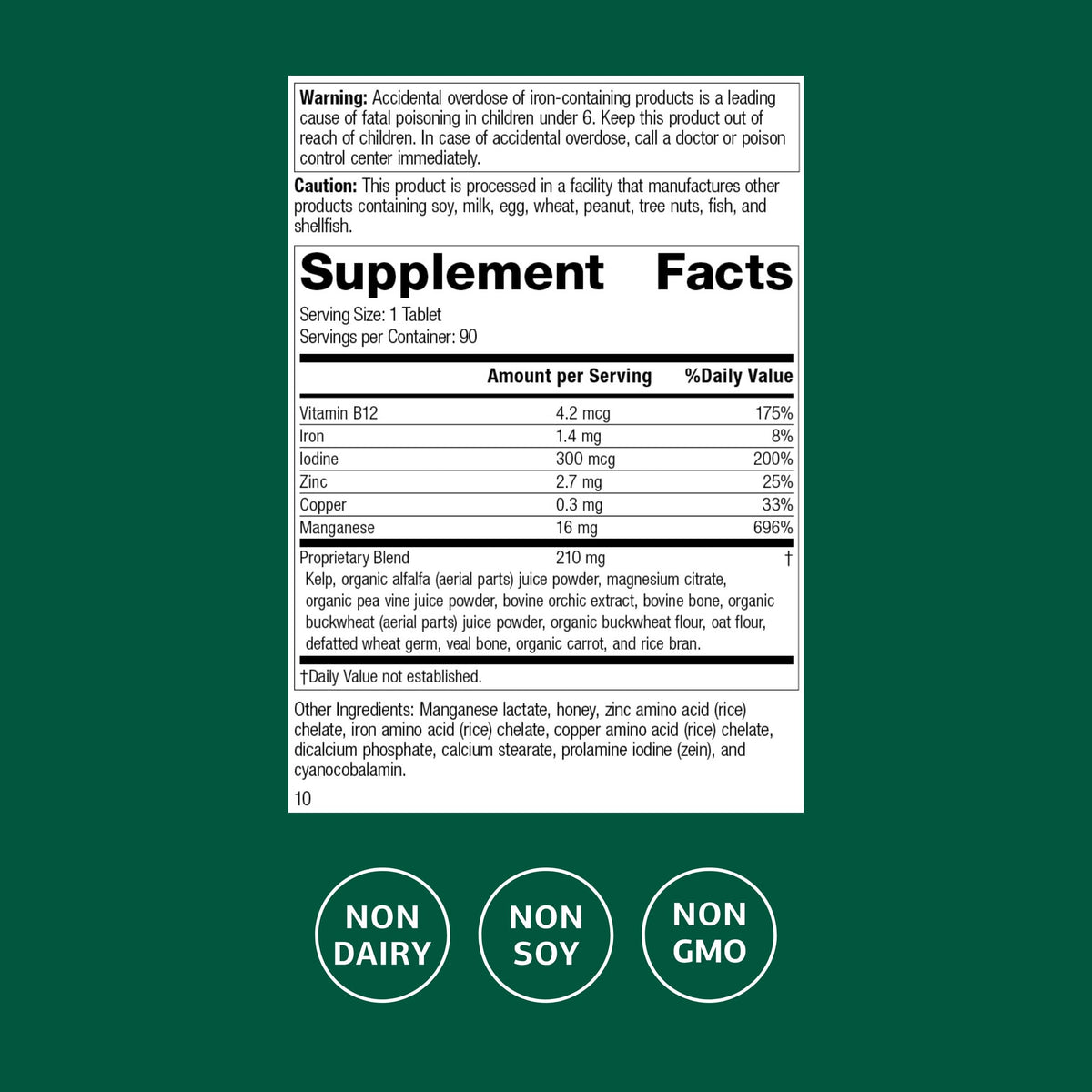 Standard Process Trace Minerals-B12 Supplement - 90 Tablets - image 2