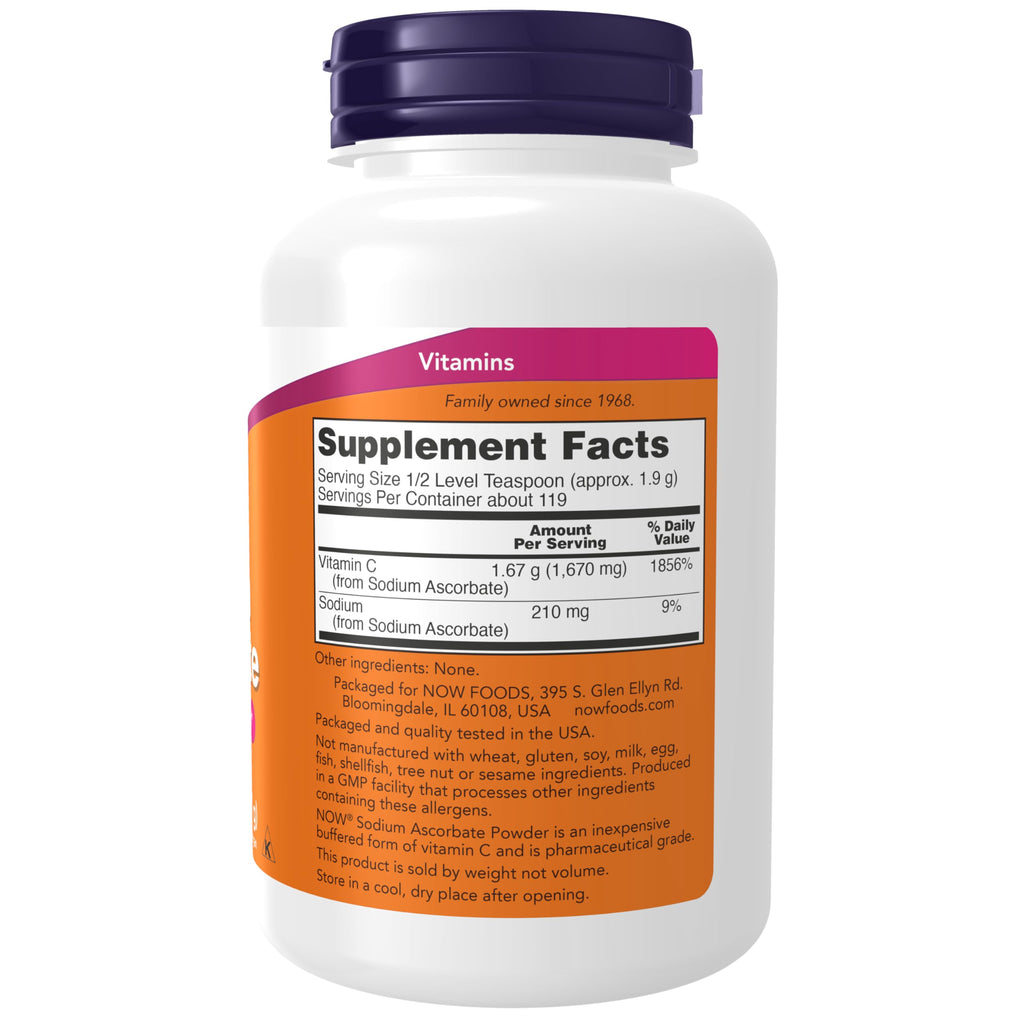 Now Foods Sodium Ascorbate Powder, Buffered, Antioxidant Protection