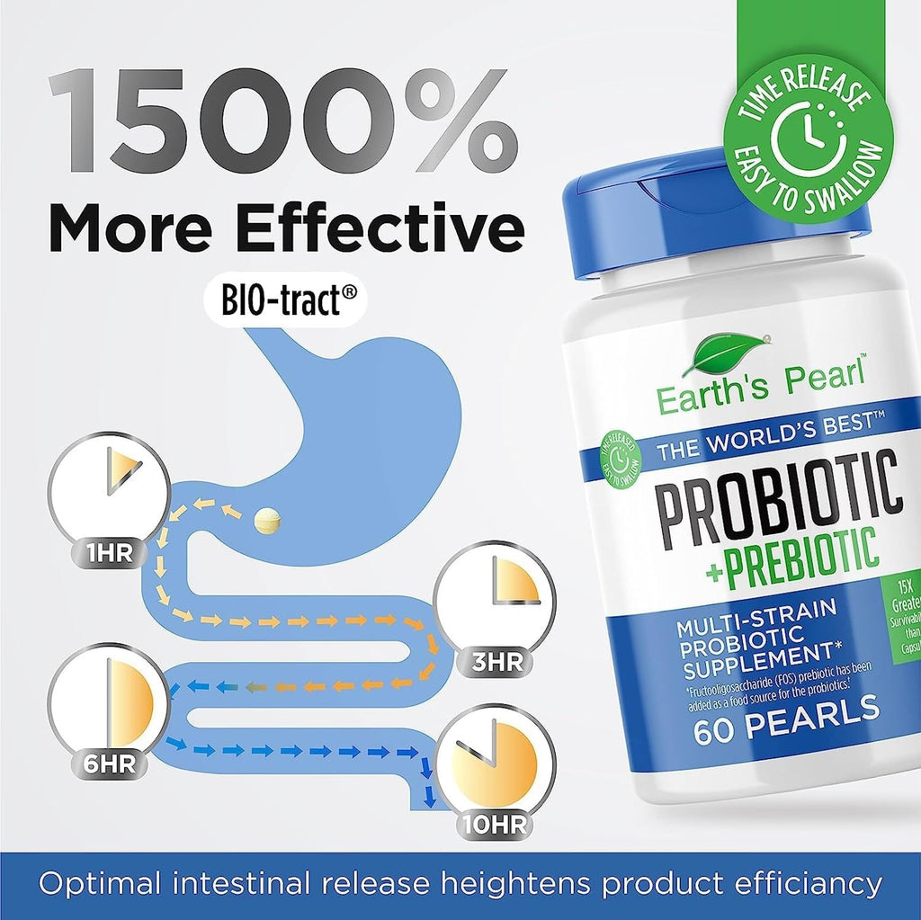 Earth's Pearl Probiotics for Women & Men - 60 Capsules - image 2