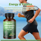 Luckycare Ashwagandha Capsules 600mg Root Extract - 120 Count - image 4