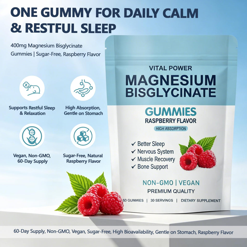 VITAL POWER Magnesium Bisglycinate Gummies 400mg - 60 Gummies - image 2