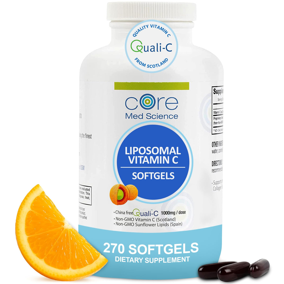 Core Med Science Liposomal Vitamin C 1000mg - Non-GMO