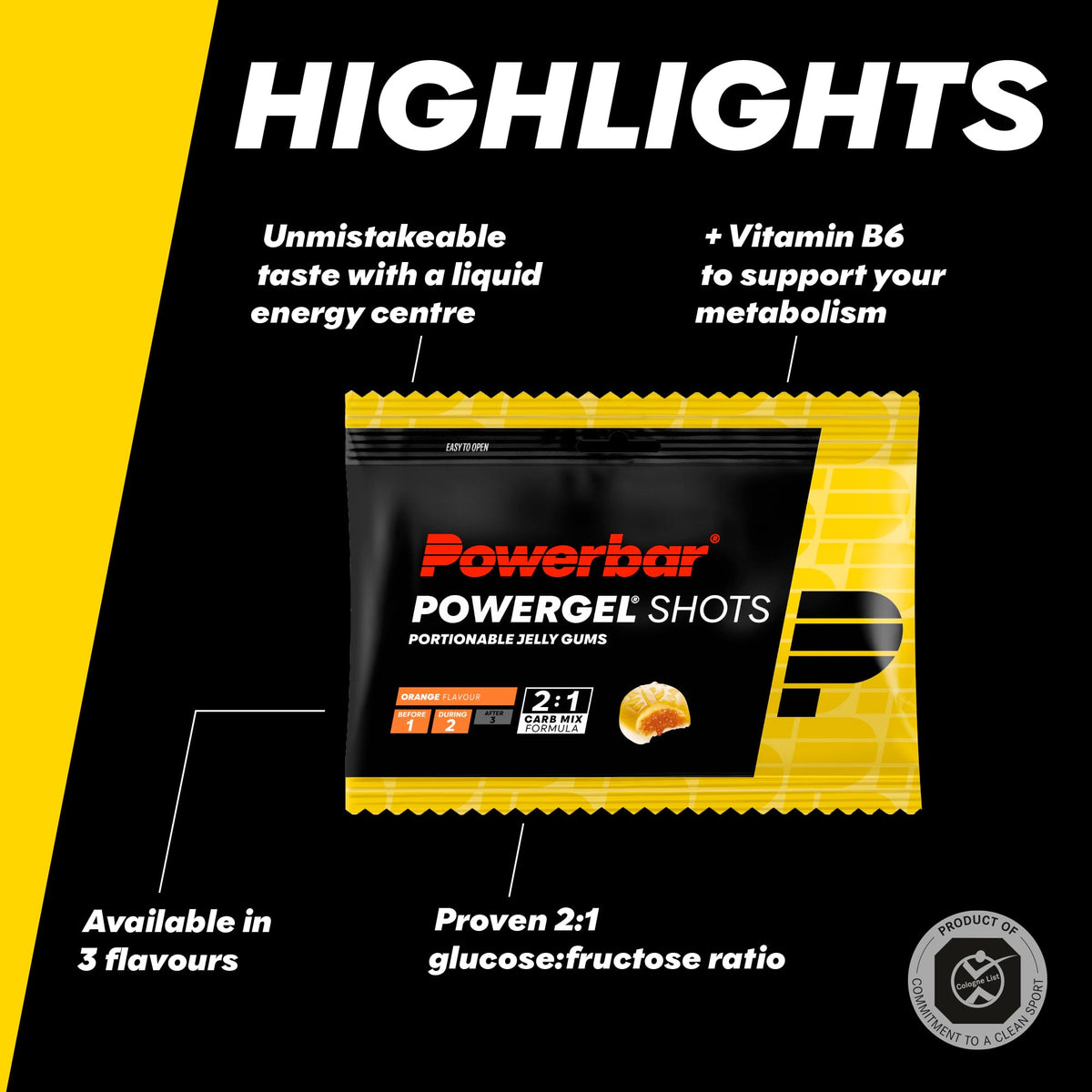 Powerbar PowerGel Shots Orange Carbohydrate Gums - 24x60g - image 4