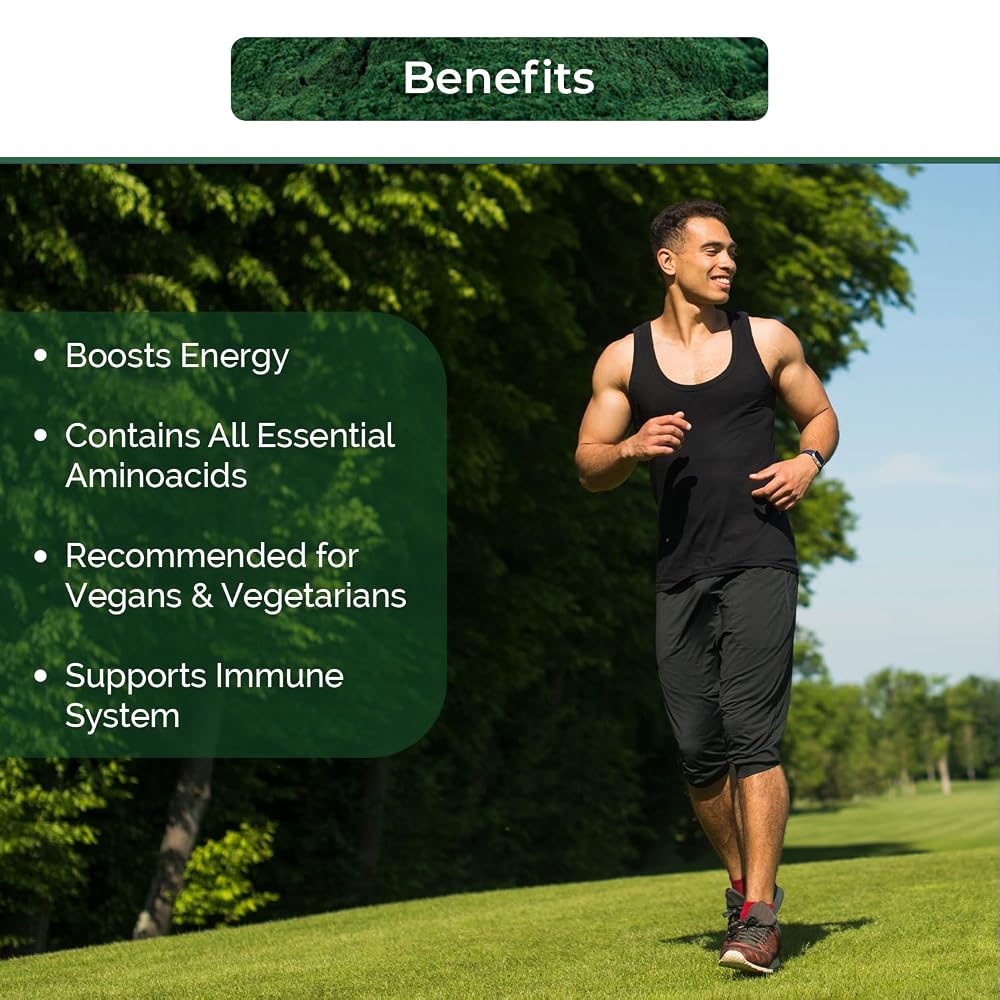 NUTRINPRO Organic Spirulina Capsules - 100% Pure Vegan