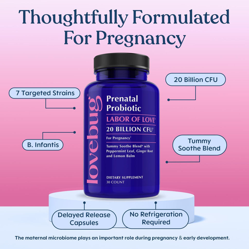 LOVEBUG Prenatal Probiotic 20 Billion CFU - 30 Capsules - image 4