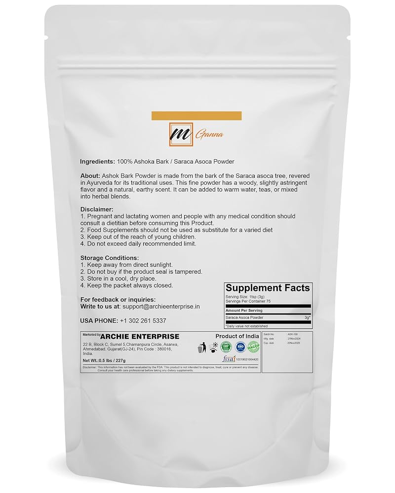 mGanna Ashoka Bark Powder - 227 grams - image 2