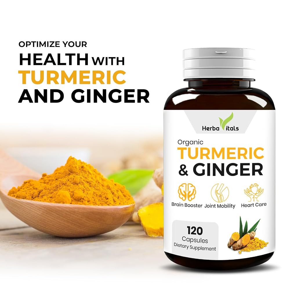HerbaVitals Turmeric and Ginger Capsules - 120 Capsules - image 4