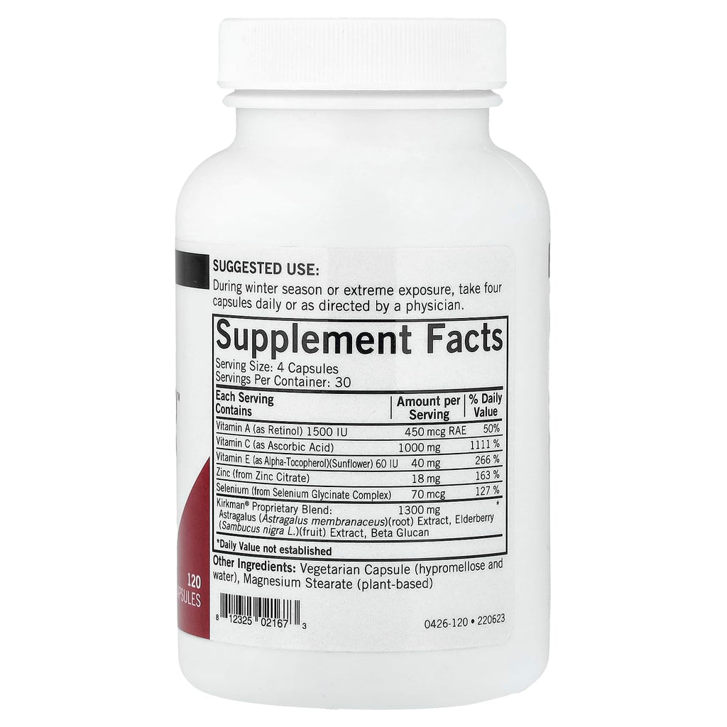 Kirkman Immuno-Aid Advanced Immune Support - 120 Capsules - image 2