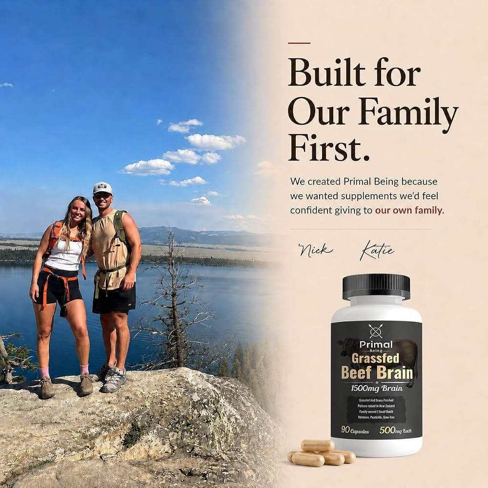 Primal Being Grassfed Beef Brain Capsules - 90 Capsules - image 3