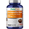 NusaPure Sarsaparilla Root 150mg - 150 Vegetarian Capsules