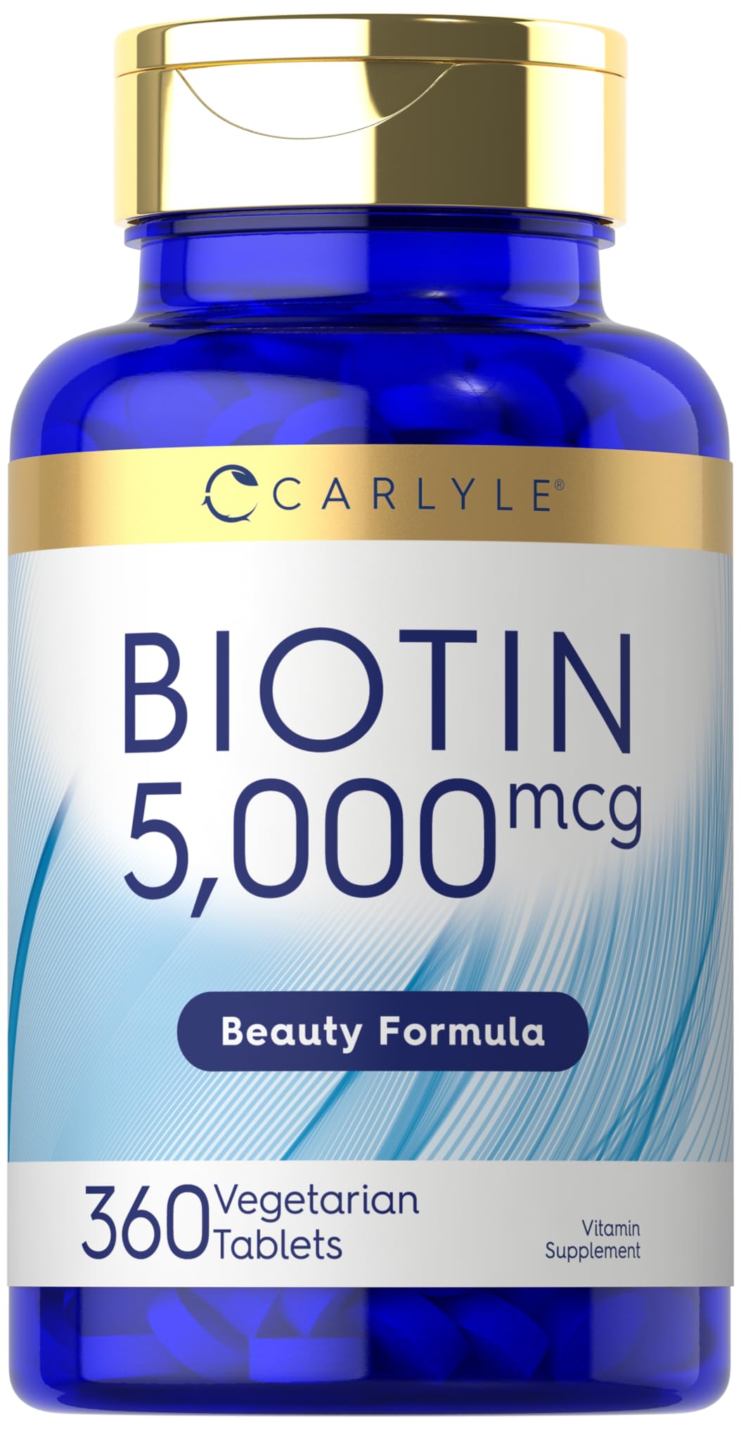 Carlyle Biotin 5000mcg for Hair, Skin, and Nails - 360 Tablets