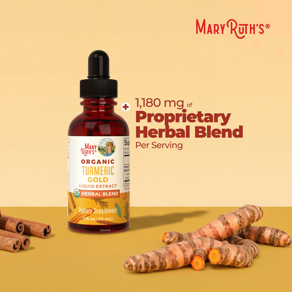 MARYRUTH'S Organic Turmeric Gold Herbal Liquid Drops - 1 oz - image 6