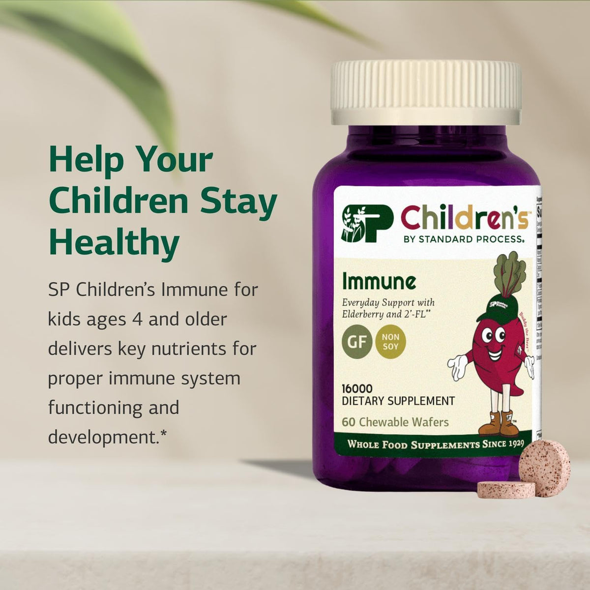 Standard Process Children's Immune Support Supplement - 60 Wafers - image 3