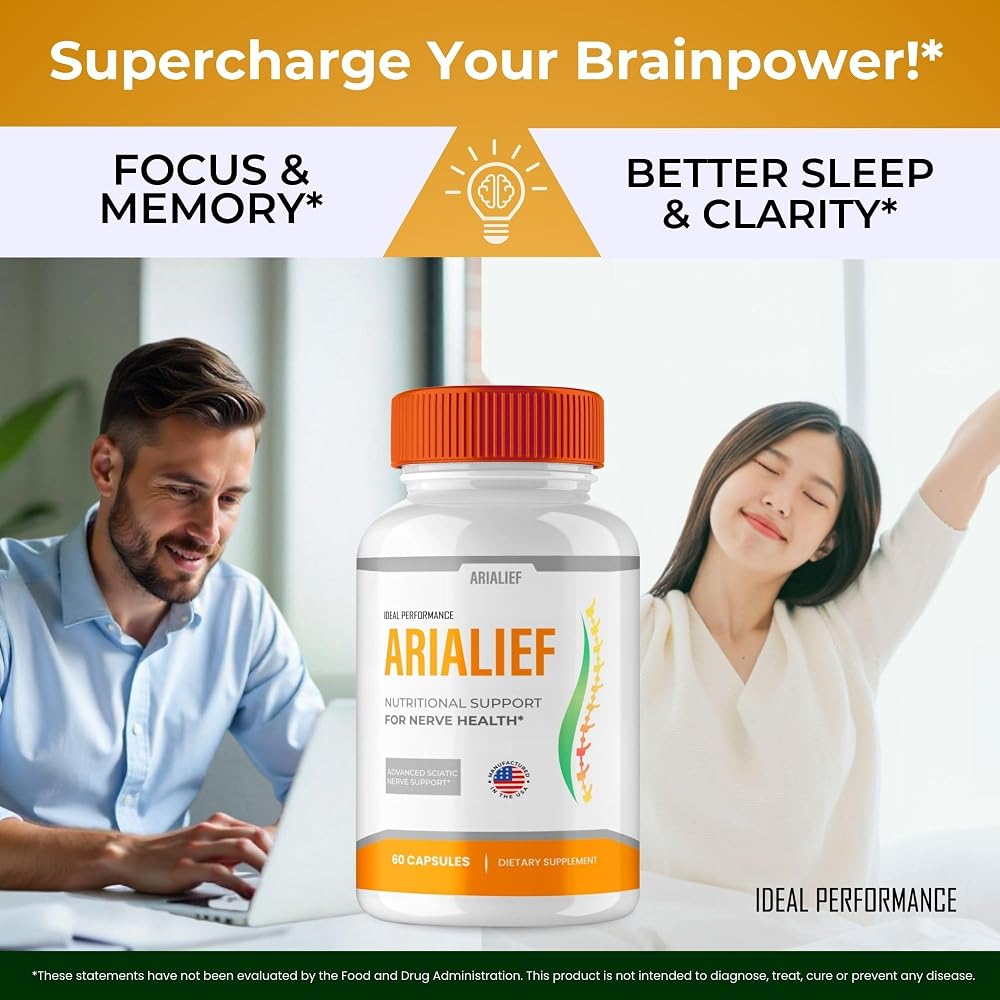 IDEAL PERFORMANCE Arialief Brain Supplements Memory and Focus - 180 Capsules - image 5